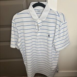 Polo by Ralph Lauren White and Blue Striped Polo Shirt